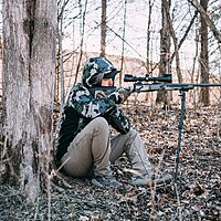 Caldwell Prone and Sitting Bipods with Adjustable Legs and Slim Folding Design for Easy Transport, Rifle Stability