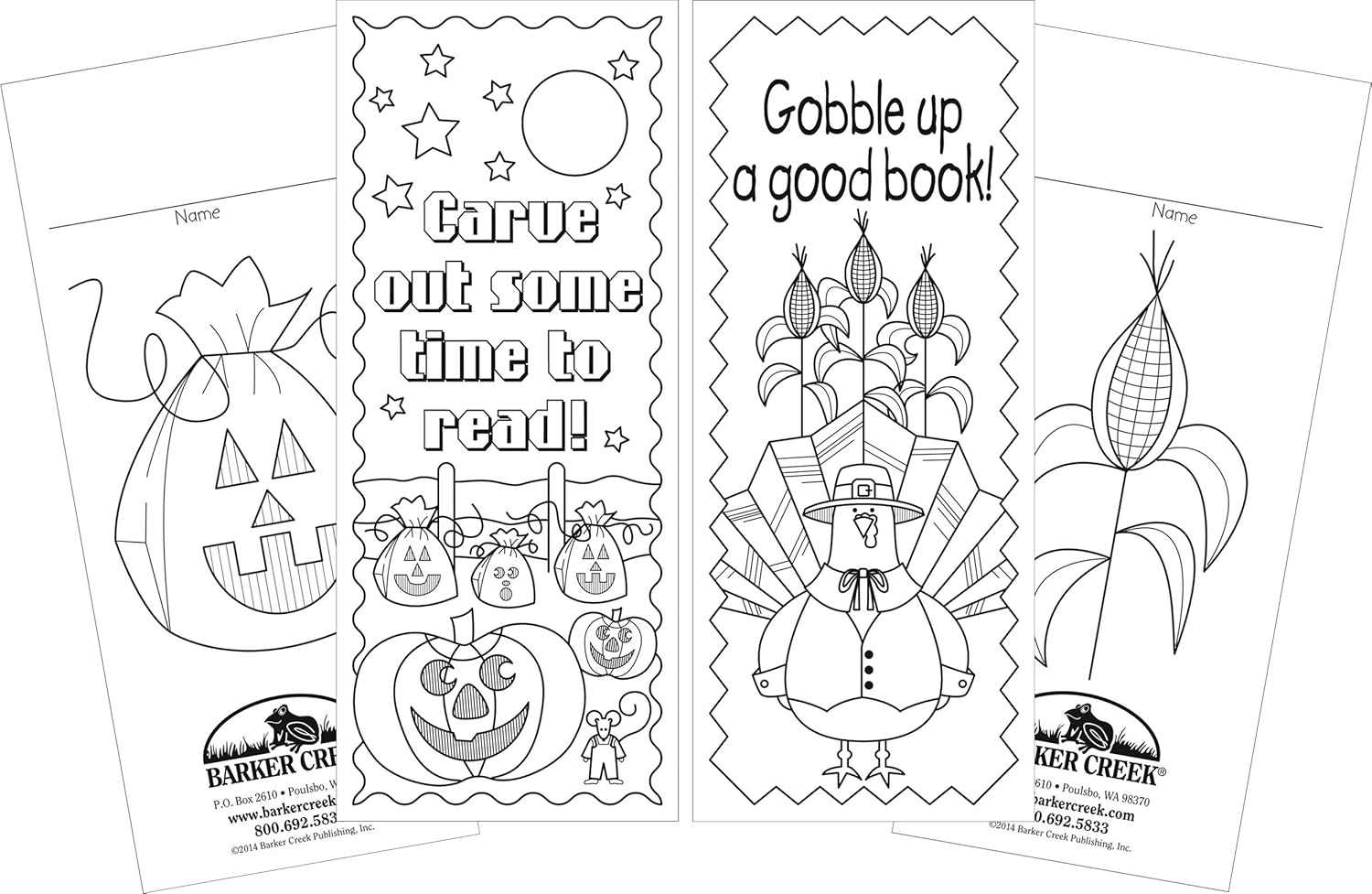 Barker Creek Bookmark Duets Color Me Adult Coloring Book Style Bookmarks