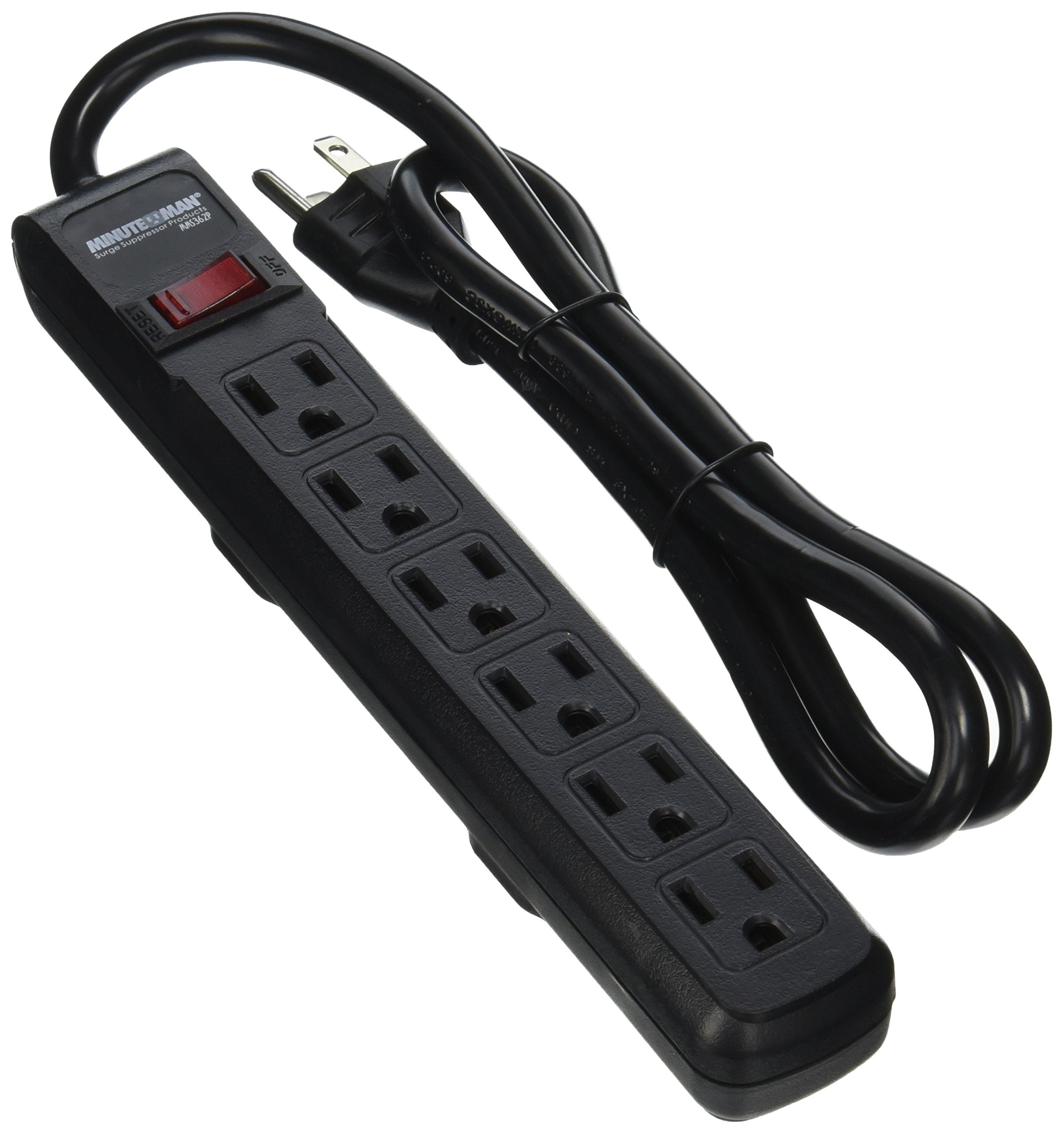 MINUTEMAN MMS362P 6-Outlet Surge Protector Twin Pack - 241 Joules