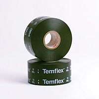 3M Temflex Vinyl General-Use Corrosion Protection Tape 1100, 2 in x 100 ft, Unprinted, Black, Protects Pipes
