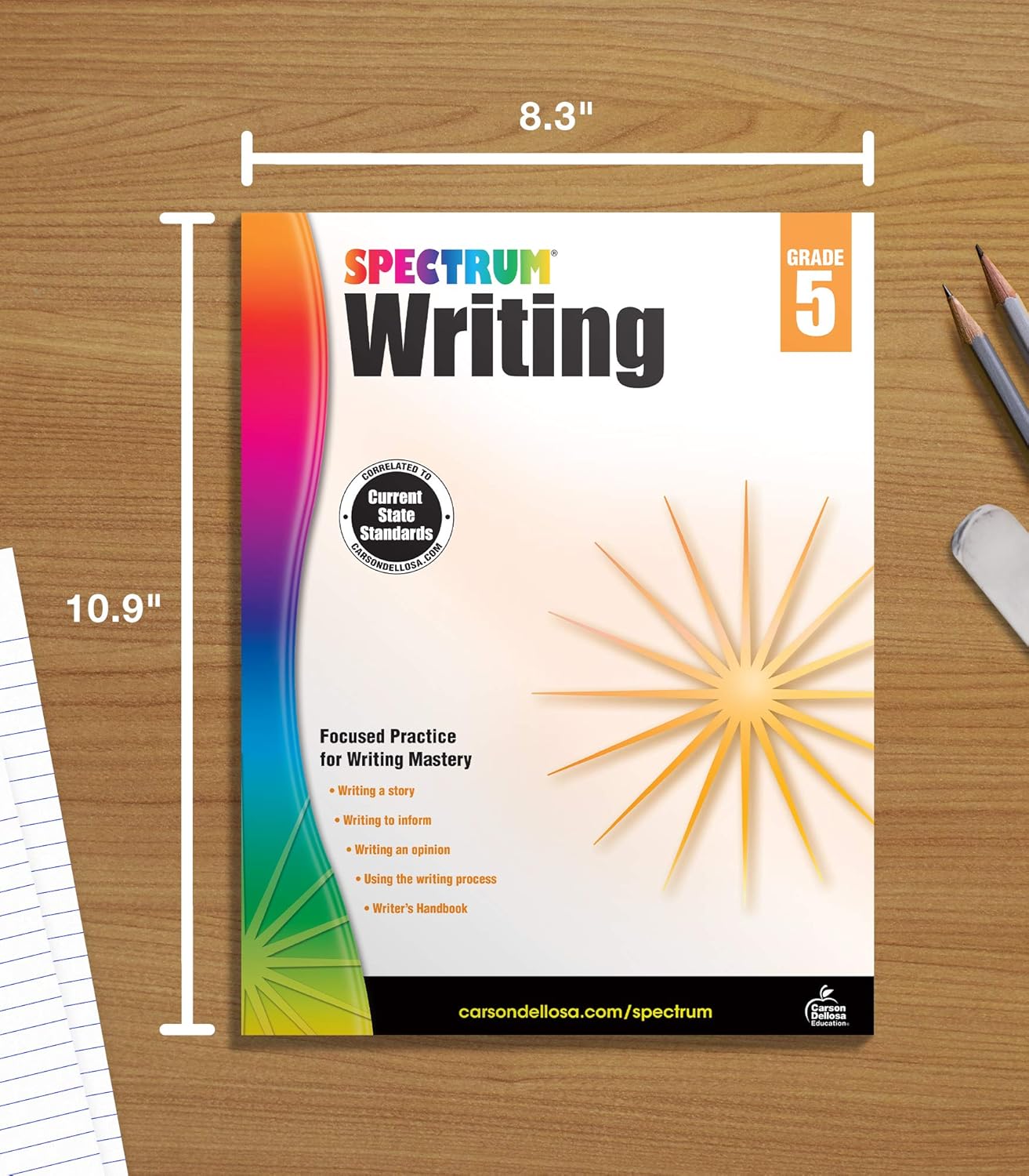 Spectrum 5th Grade Writing Workbooks, Ages 10 to 11, Grade 5 Writing, Informative, Persuasive, News Report, Article