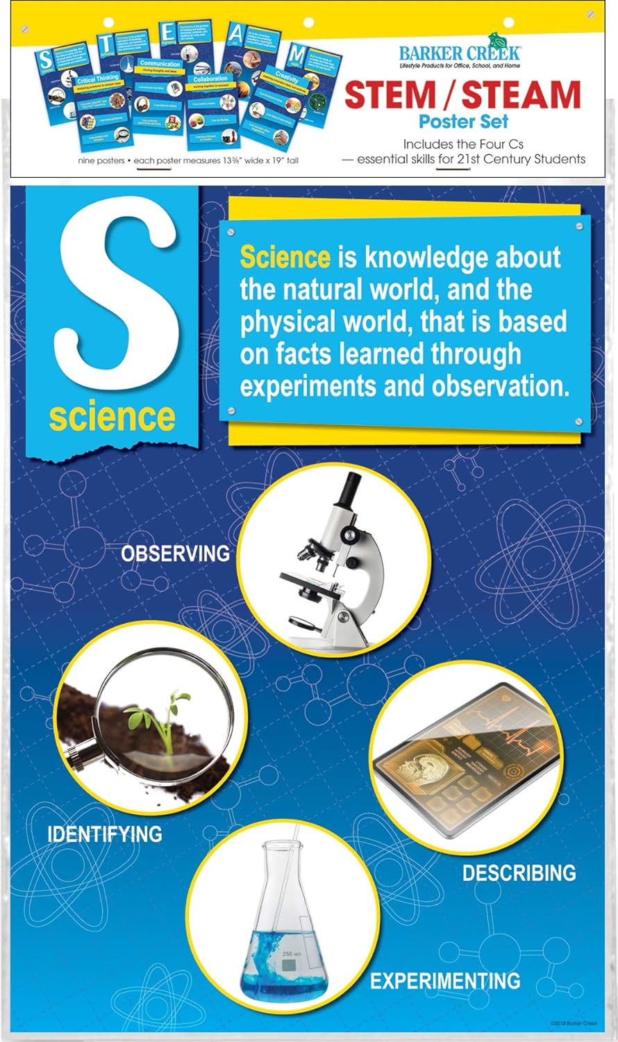 Barker Creek STEM/STEAM Poster Set 13-3/8" x 19"