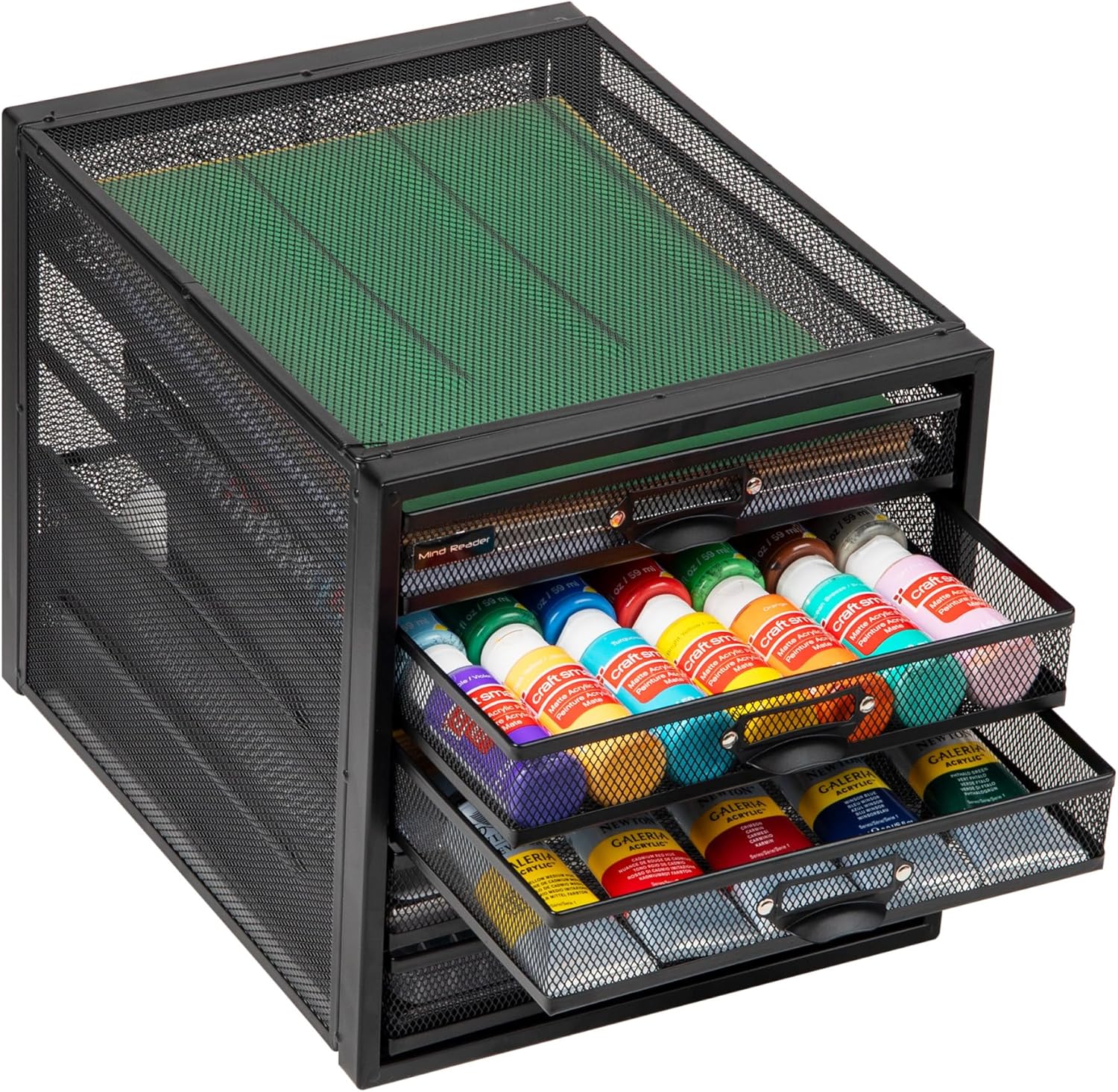 Mind Reader Metal Mesh Desk Organizer - Multi-Purpose Desktop File Storage