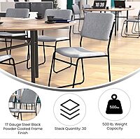 Flash Furniture HERCULES Series 500 lb Capacity High Density Stacking Chair with Sled Base