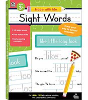 Carson Dellosa Trace With Me: Sight Words Handwriting Workbook for Kids Ages 3+, Sight Words Handwriting Practice for Preschool, Kindergarten, 1st Grade, 2nd Grade, PreK+ Phonics & Writing Practice