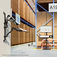 Mount-It! Counterbalance Steel Monitor and Laptop Arm for Wall and Pole Mounting