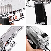 Caliber Gourmet Mechanical Model Kit - Automatic Toy Handgun, 528 pcs 3D Building Blocks