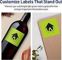AVERY Printable Square Labels with Sure Feed Technology, Print-to-The-Edge, Laser/Inkjet Compatible