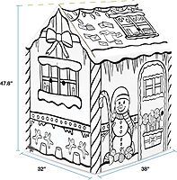 Bankers Box At Play Color-in Playhouse, Life-Size Corrugated Playhouse