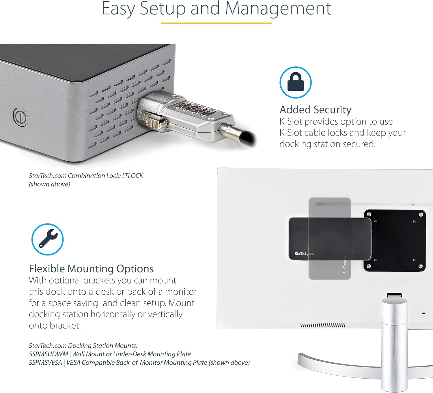 StarTech.com Universal USB-C and Thunderbolt Docking Station