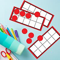 Carson Dellosa 484-Piece Ten Frames and Counters Math Manipulatives, Math Classroom Cutouts, Math Classroom Decorations