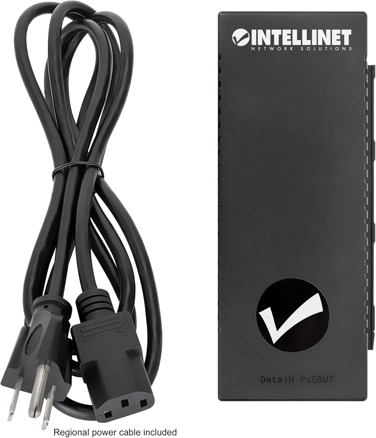 Intellinet 2.5G PoE+ Injector – 2.5Gbps & 30W Power Over Ethernet Output, Supports Distances Up to 328ft