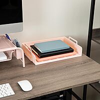 MIND READER Stackable Paper Trays Desktop Organizer Letter-Size