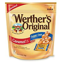 Werthers Original Sugar-Free Caramel Hard Candies, 7.7 Oz, Pack Of 2 Bags