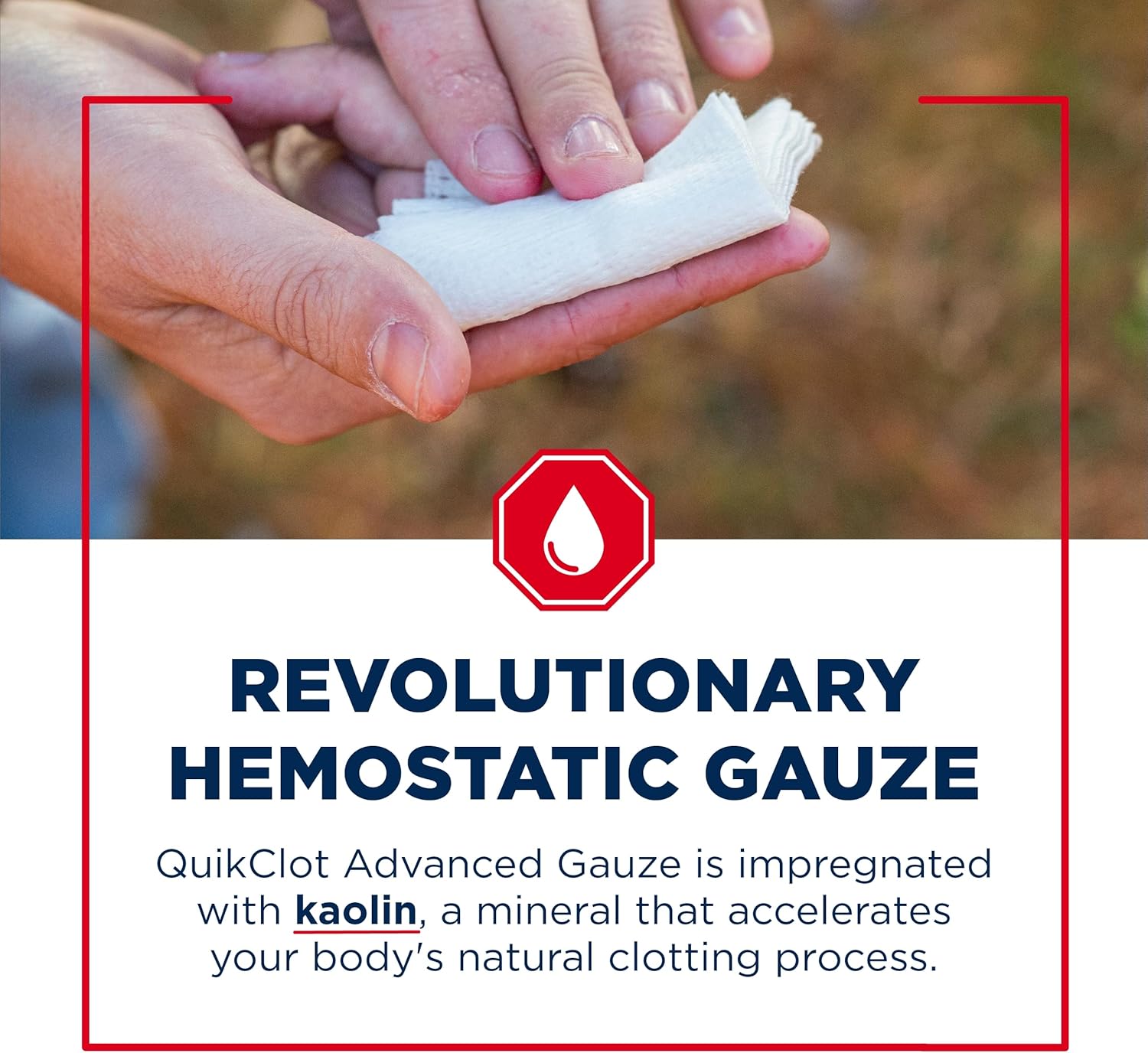 Adventure Medical Kits QuikClot Gauze - Flexible Hemostatic Medical Gauze for Emergency Survival or Disaster Preparedness