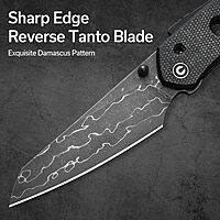 CIVIVI Vision FG Folding Pocket Knife – Superlock EDC 3.54" Reverse Tanto