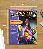 Carson Dellosa Skills for Success, Spanish Workbook for Middle School and High School Students, Learning Spanish Practice and Activity Book for Classroom or Homeschool Curriculum