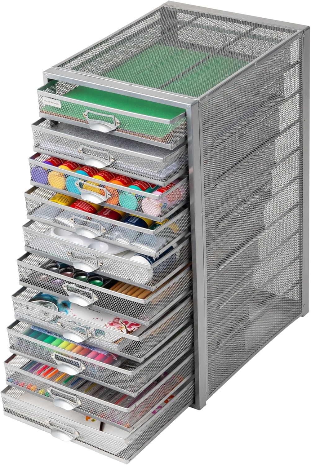 Mind Reader Metal Mesh Desk Organizer - Multi-Purpose Desktop File Storage