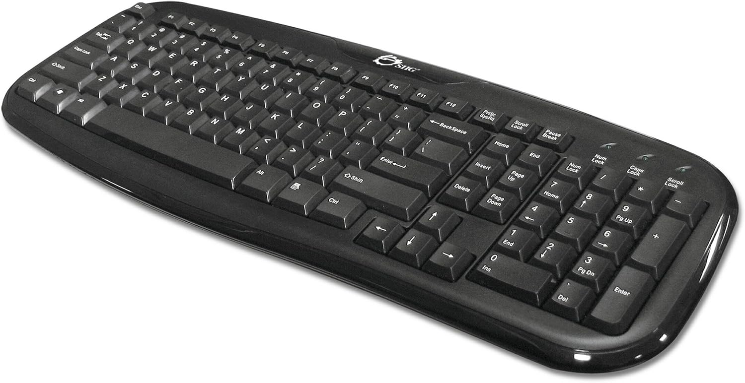 SIIG USB 1.1 Desktop Keyboard (JK-US0012-S1), Black