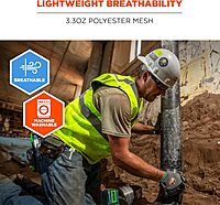 Ergodyne GloWear 8210HL Reflective Safety Vest, High Visibility Mesh, Interior and Exterior Pocket, Class 2, Type R, Dual Sizing