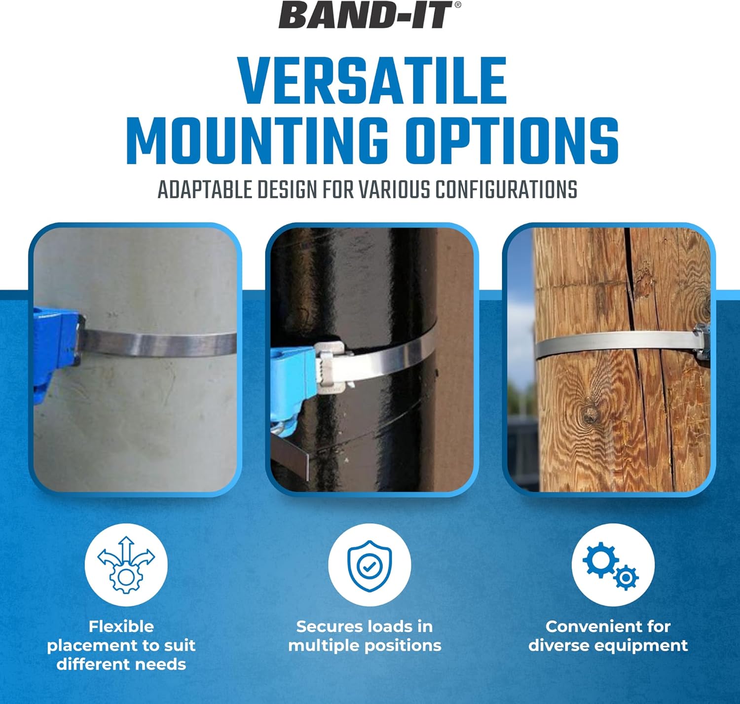 BAND-IT Galvanized Carbon Steel Center Punch Clamps