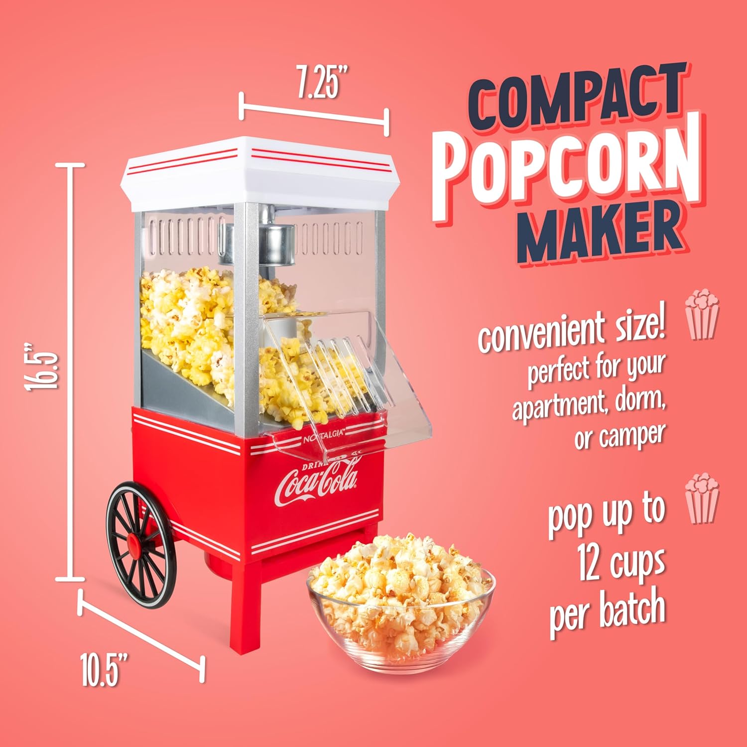 Nostalgia Vintage Hot-Air Popcorn Maker Machine