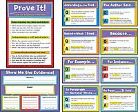 Carson Dellosa Evidence-Based Reading and Writing Bulletin Board Set (110290), 17" x 24", 17" x 12", Multicolor