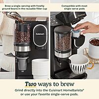 Cuisinart Single-Serve Coffee Maker + Coffee Grinder with 8 oz., 10 oz., and 12 oz. Serving Size
