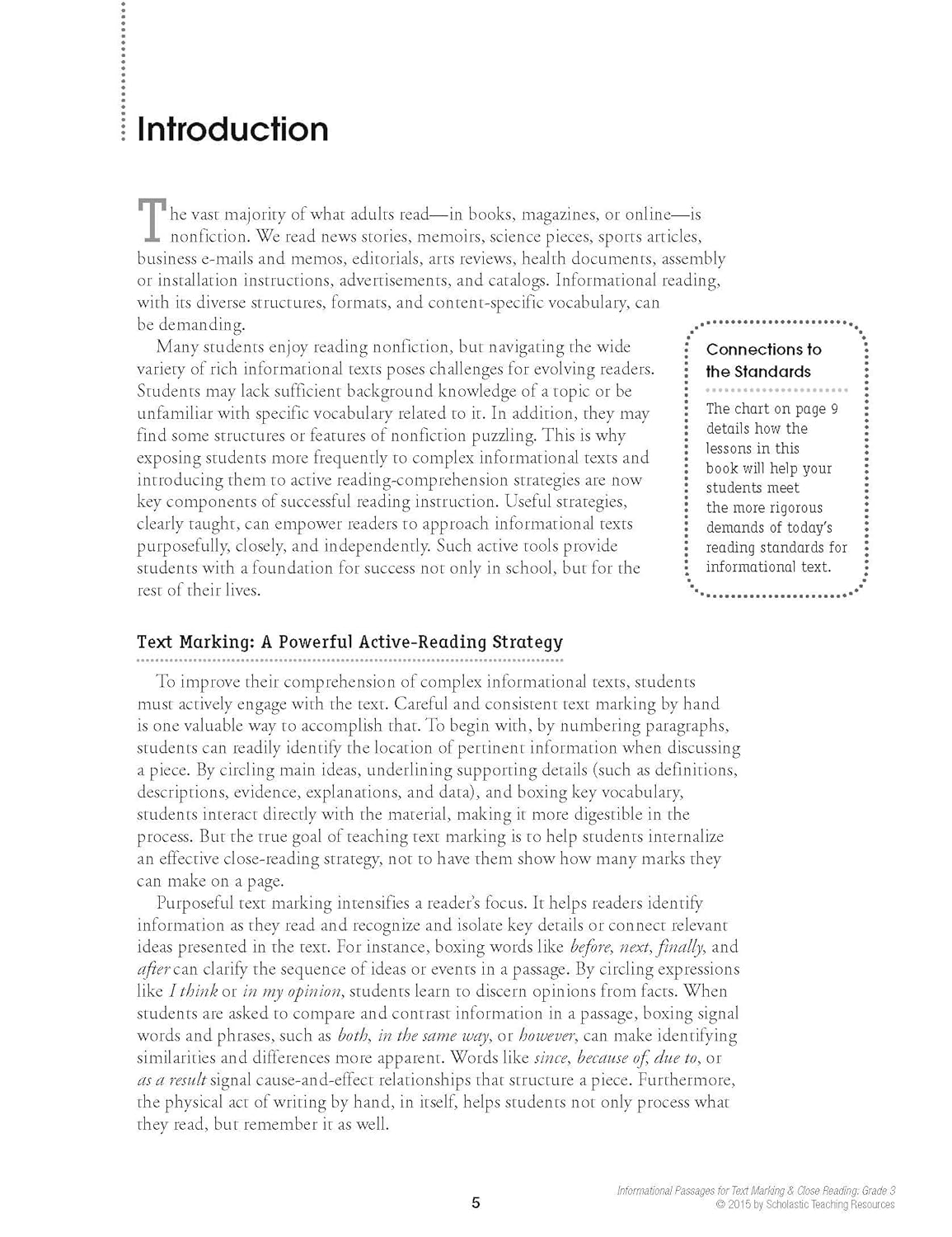 Informational Passages for Text Marking & Close Reading: Grade 3: 20 Reproducible Passages With Text-Marking Activities That