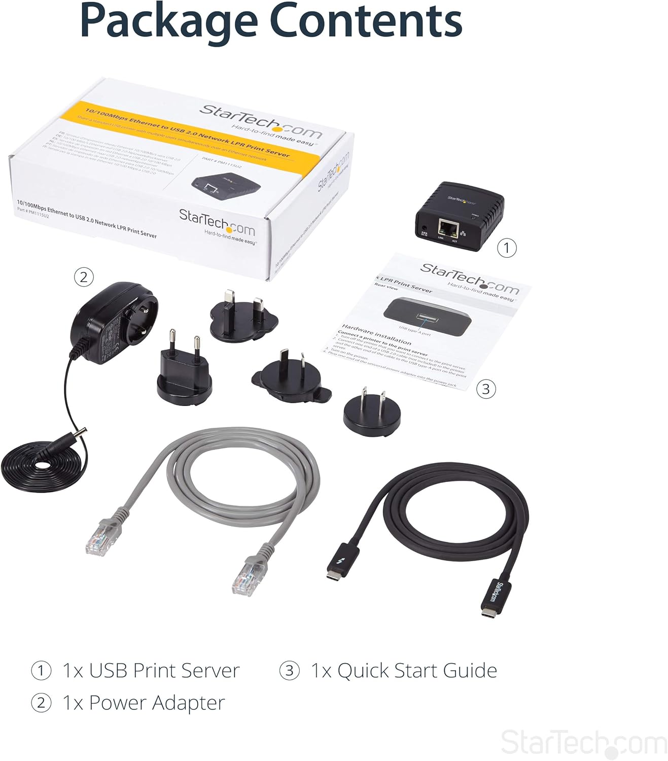 StarTech.com USB 2.0 10/100Mbps Network Print Server