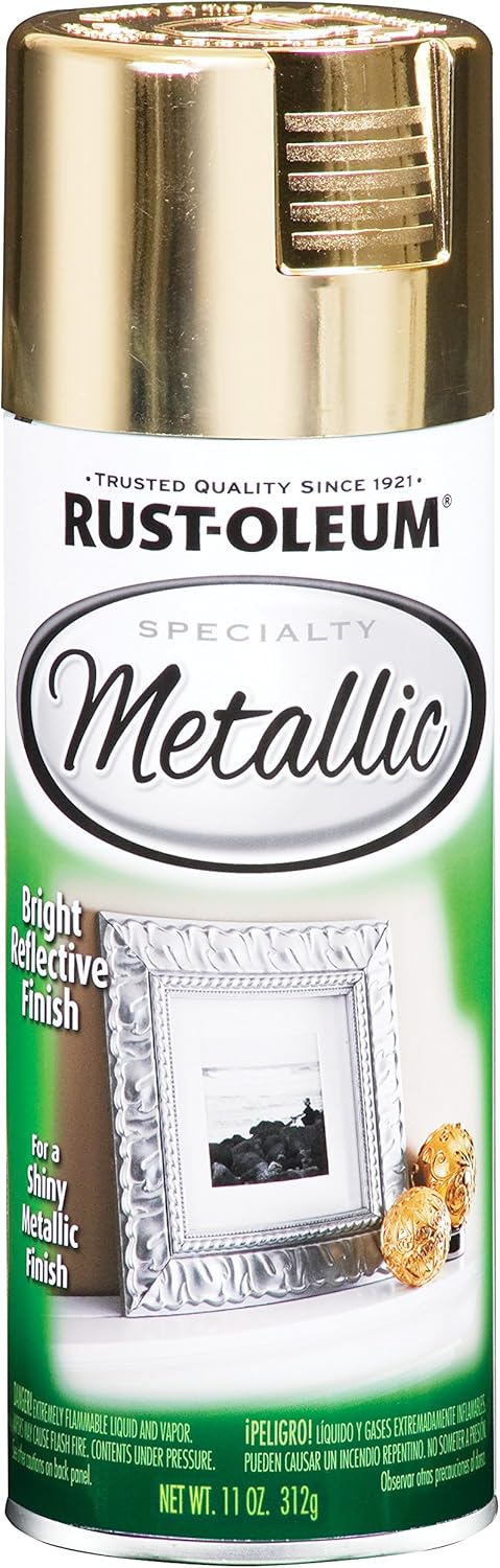 Rust-Oleum 340647 Specialty Metallic Spray Paint, 11 oz, Metallic Gold