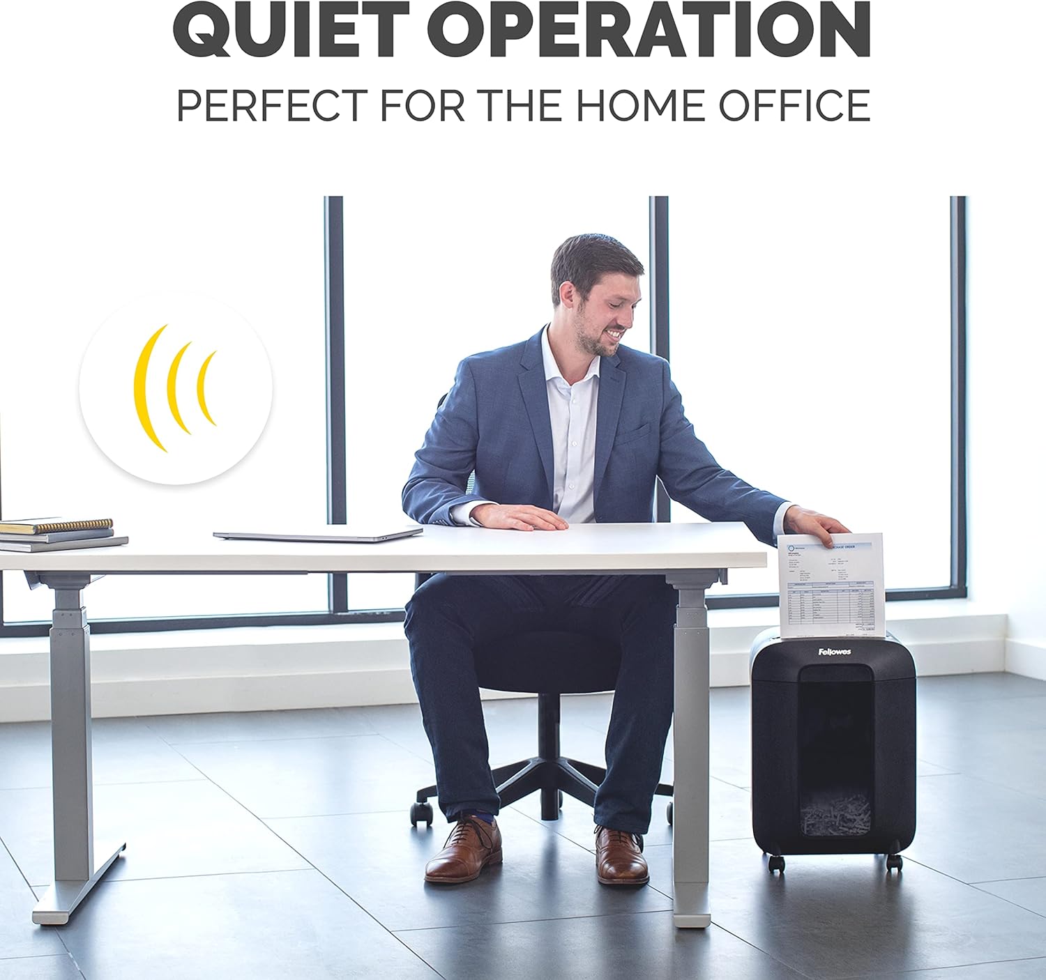 Fellowes LX85 Cross Cut 12-Sheet Home Office Paper Shredder with SafeSense, Black