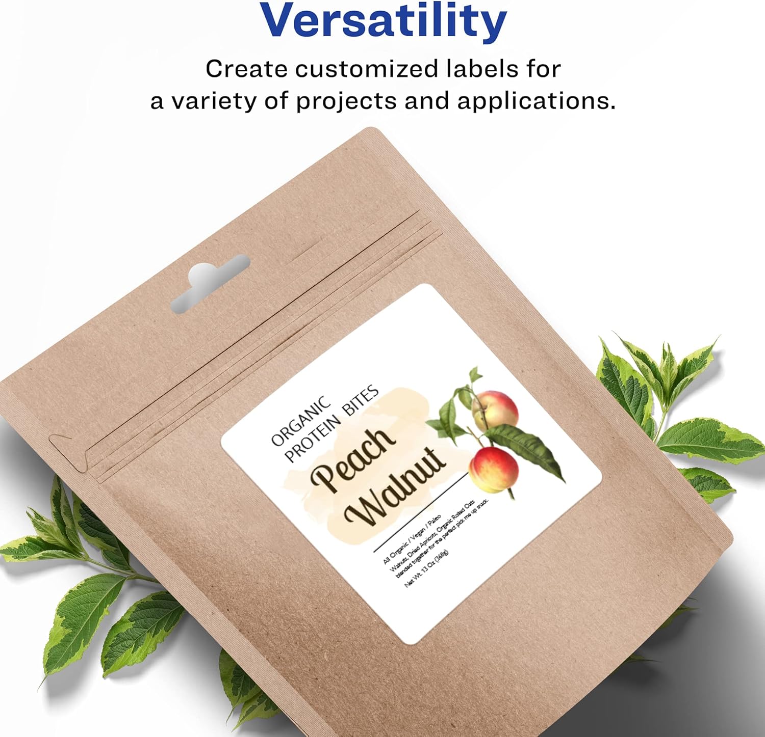 Avery Matte White Square Labels, Sure Feed Technology, 4" x 4"