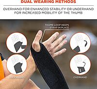Ergodyne ProFlex 425 Neoprene Wrist Wrap Support with Thumb Loop, Ambidextrous Design