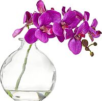 Nearly Natural 4208-S3 9" Phalaenopsis Orchid Artificial Arrangement in Vase (Set of 3), Multi/Color