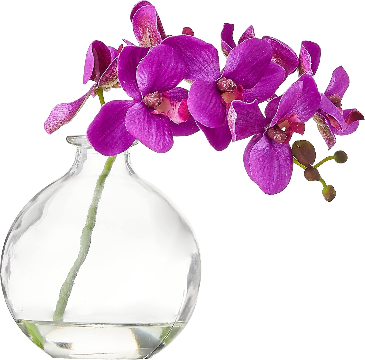 Nearly Natural 4208-S3 9" Phalaenopsis Orchid Artificial Arrangement in Vase (Set of 3), Multi/Color