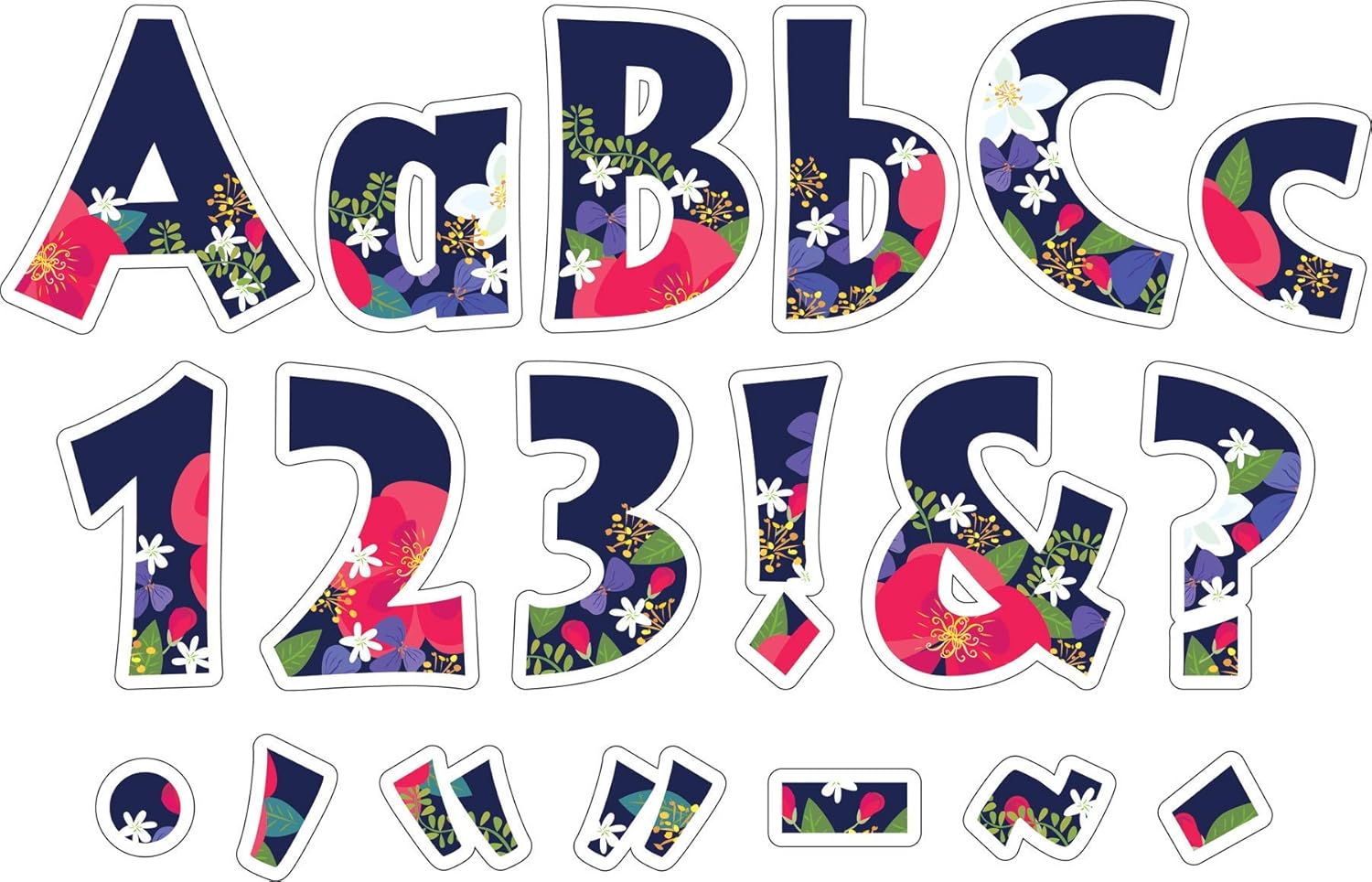 BARKER CREEK Letter Pop-Outs, 4" Multicolor Designer Letters for Bulletin Boards, Posters and Displays