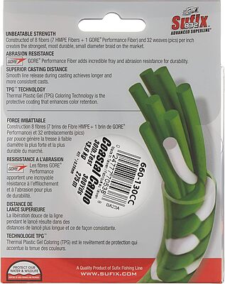 Sufix 300 Yard 832 Advanced Superline Braid Fishing Line - Coastal Camo