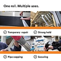 3M General Use Duct Tape 2929, Silver, 1.88 in x 50 yd, 5.5 mil, Individually Wrapped Conveniently Packaged