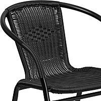 Flash Furniture Lila Rattan Stackable Indoor/Outdoor Dining Chairs