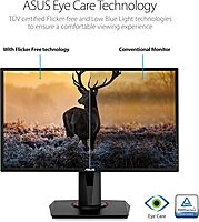 ASUS VG248QG 24" G-SYNC Gaming Monitor 165Hz 1080p 0.5ms Eye Care with DP HDMI DVI,Black 24" 0.5ms 165Hz G-SYNC Height Adjustable