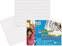 PACLB8512 Dry Erase Learning Sheets, White, 3/4" x 3/8" x 1/4" Ruled, 11" x 8-1/4", 30 Sheets