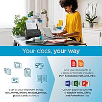 ScanSnap iX1400 High-Speed Simple One-Touch Button Color Document, Photo & Receipt Scanner with Auto Document Feeder for Mac