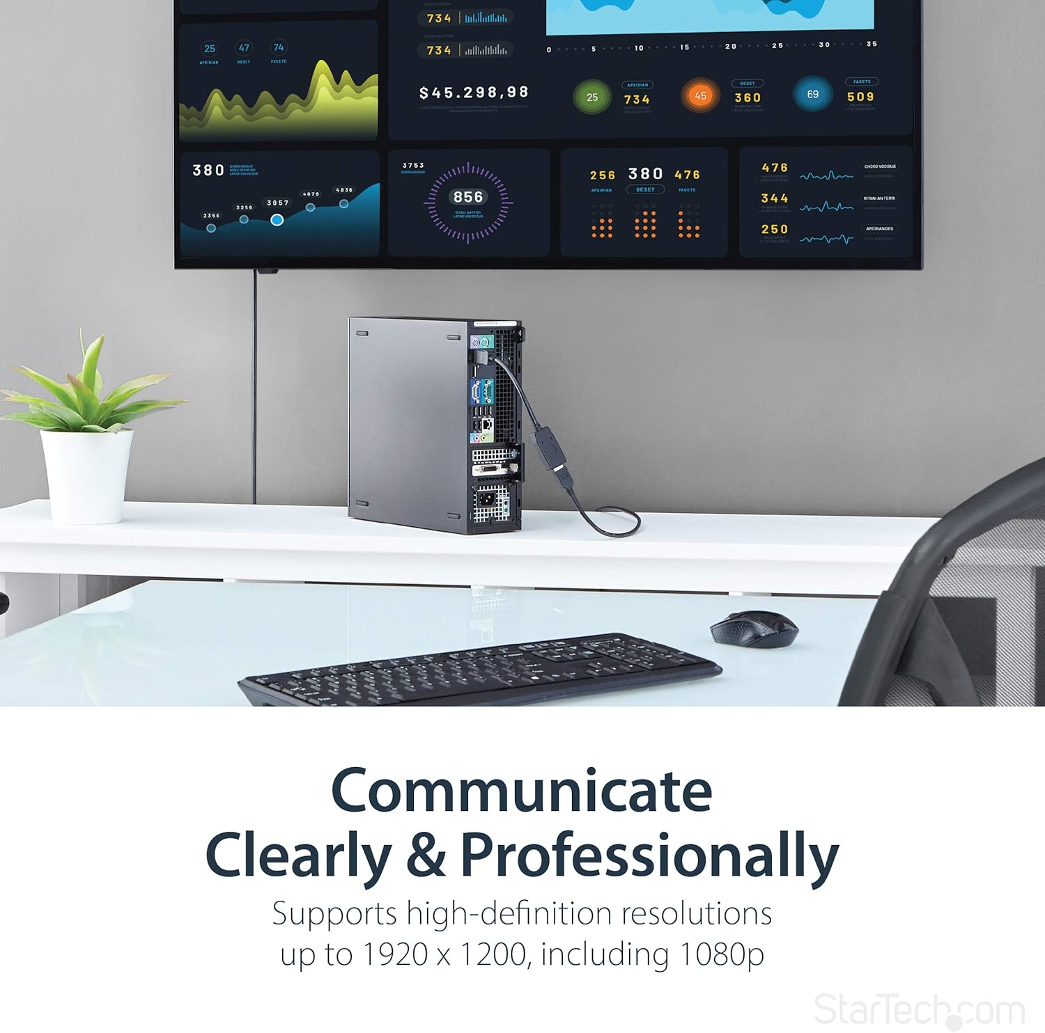 StarTech DisplayPort to HDMI Adapter (DP 1.2, Latching, Passive)