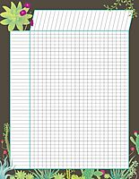 Barker Incentive Chart 4-Pack - Prickles, Track Chores, Assignments, and More! Coloful Succulents on a Chocolate Background, 17" x 22" Each, 4 Incentive Charts in Pkg. (4054) Prickles 4-Pk