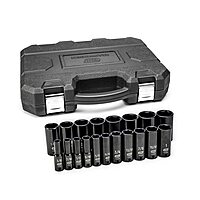 GEARWRENCH 19 Piece 1/2 Inch Drive 6 Point Impact Socket Set, Deep, SAE - 84934N 1/2"