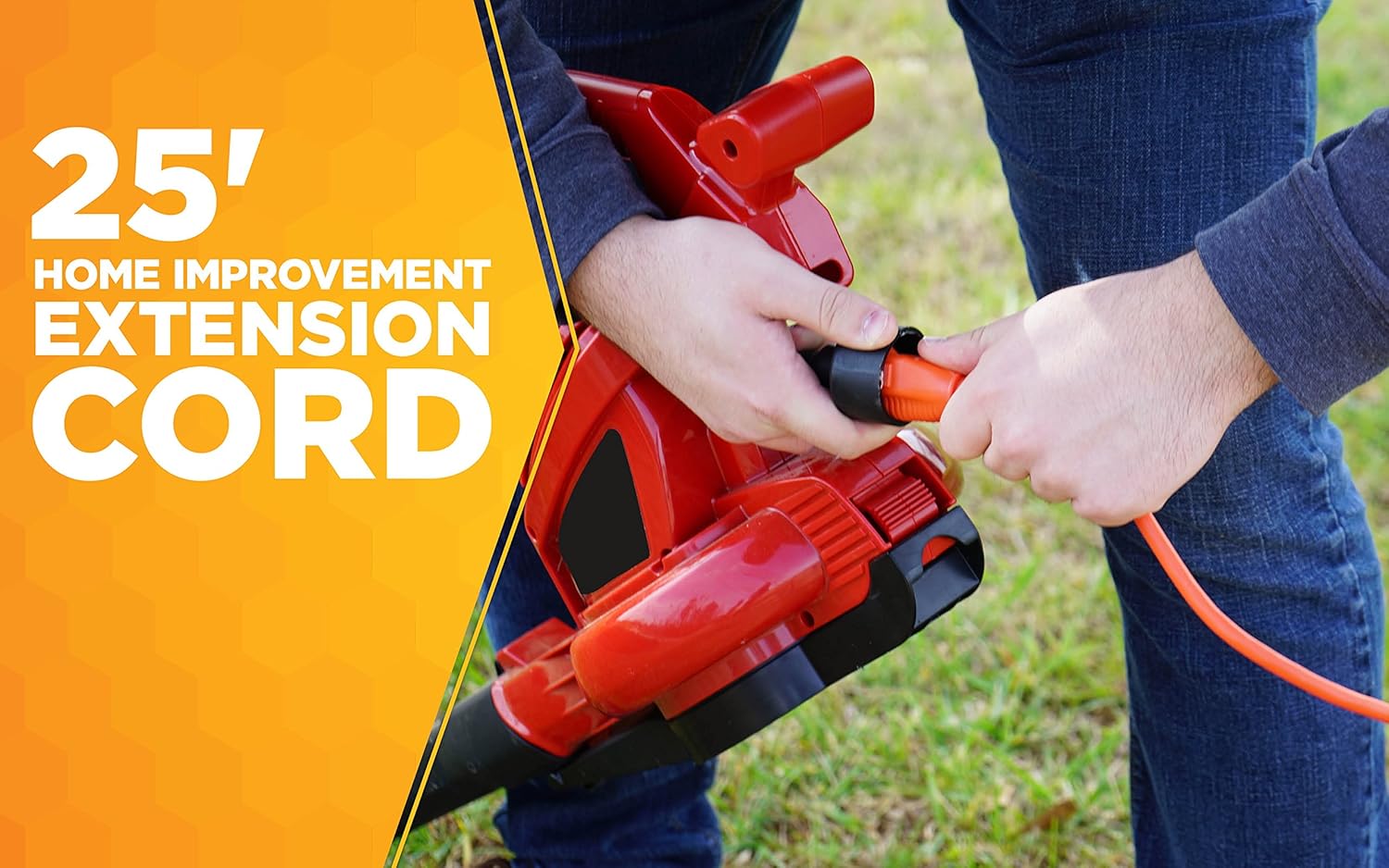 Woods 0625 14/3 Outdoor SJTW Vinyl Extension Cord; 25-Foot; Orange