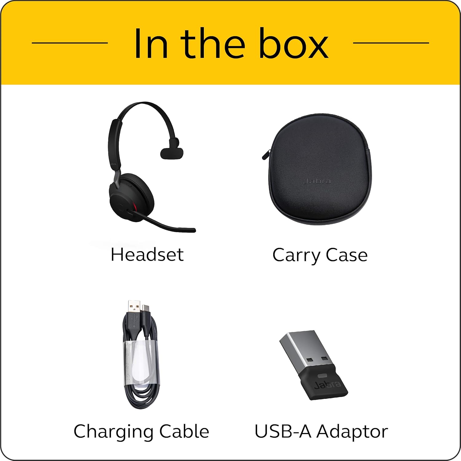 Jabra Evolve2 65 Wireless Headset On-Ear Bluetooth Headphones for Calls and Music