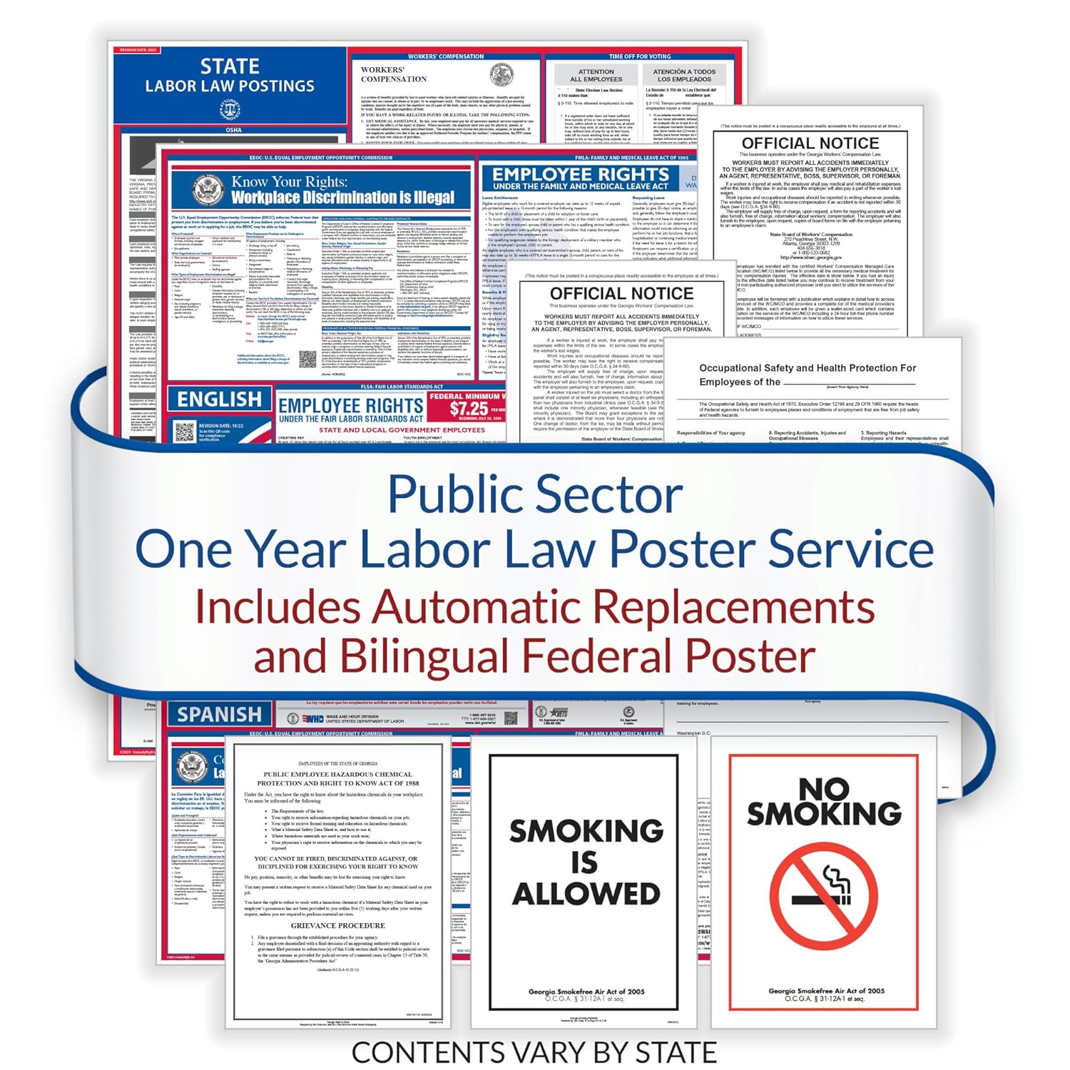 ComplyRight Federal (Bilingual), State & Public Sector (English) Labor Law 1-Year Poster Service