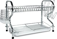 BETTER CHEF Chrome Dish Rack with Mug Stand & Cutlery Holder